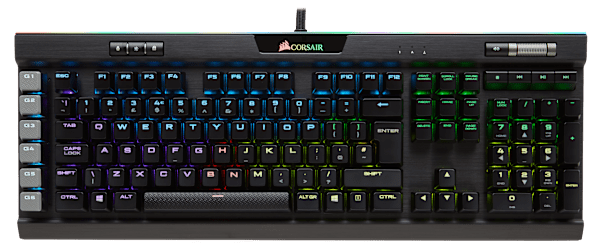 K95 RGB PLATINUM Mechanical Gaming Keyboard — CHERRY® MX Speed — Black (UK) (Refurbished)