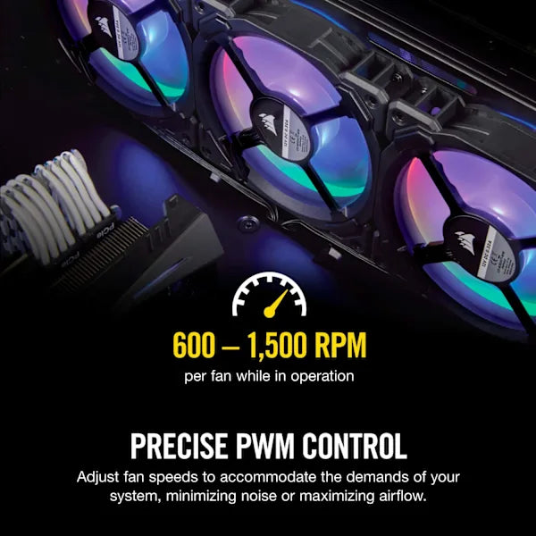 LL120 RGB 120mm Dual Light Loop RGB LED PWM Fan — 3 Fan Pack with Lighting Node PRO (Revival Series)