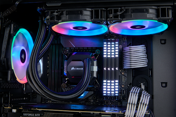 Corsair LL Series, LL120 RGB, 120mm Dual Light Loop RGB LED Fan, 3 Fan Pack with Lighting Node PRO Refurbish