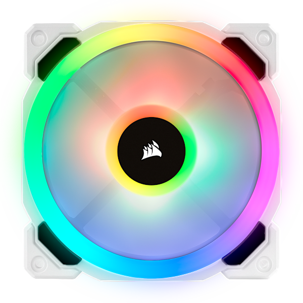 LL120 RGB 120mm Dual Light Loop White RGB LED PWM Fan — Triple Pack with Lighting Node PRO (Revival Series)