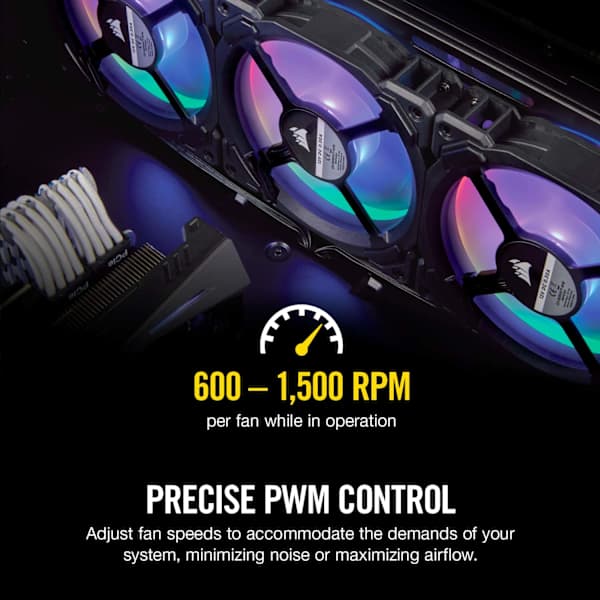 Corsair LL Series, LL140 RGB, 140mm Dual Light Loop RGB LED Fan, 2 Fan Pack with Lighting Node PRO Refurbish