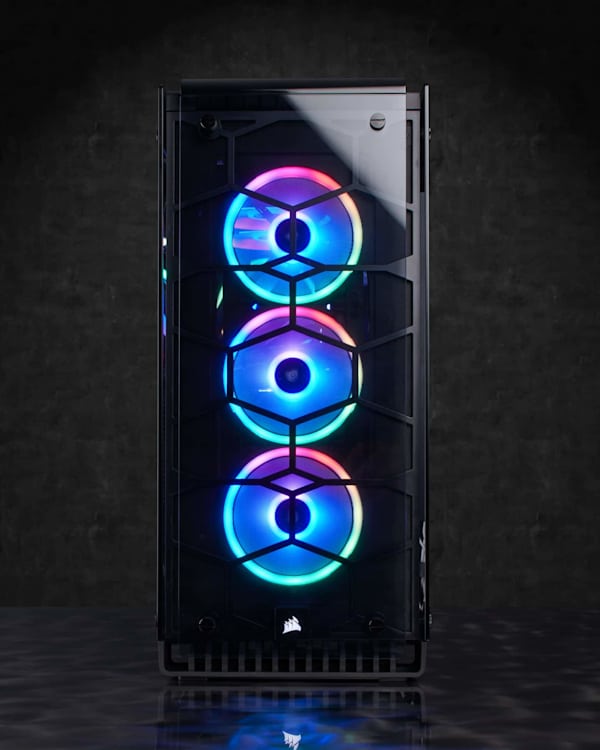 Corsair LL Series, LL140 RGB, 140mm Dual Light Loop RGB LED Fan, 2 Fan Pack with Lighting Node PRO Refurbish