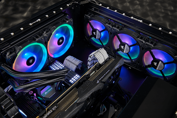 Corsair LL Series, LL140 RGB, 140mm Dual Light Loop RGB LED Fan, 2 Fan Pack with Lighting Node PRO Refurbish