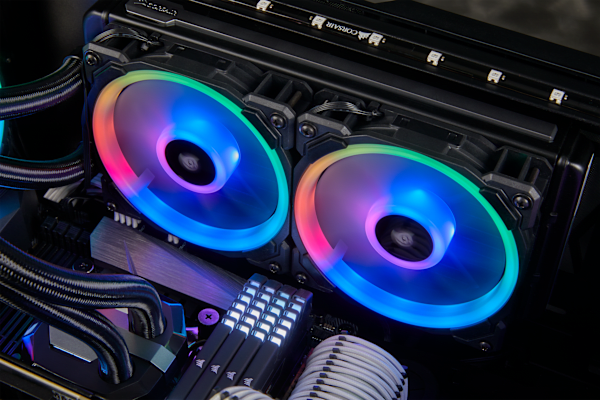 Corsair LL Series, LL140 RGB, 140mm Dual Light Loop RGB LED Fan, 2 Fan Pack with Lighting Node PRO Refurbish