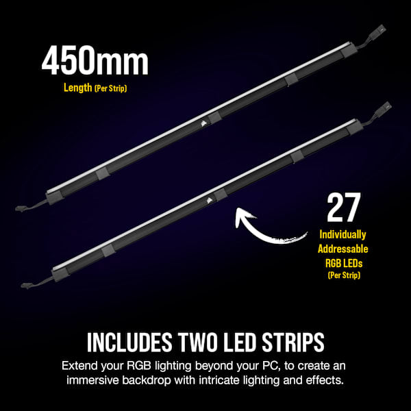 iCUE LS100 Smart Lighting Strip Expansion Kit 450mm