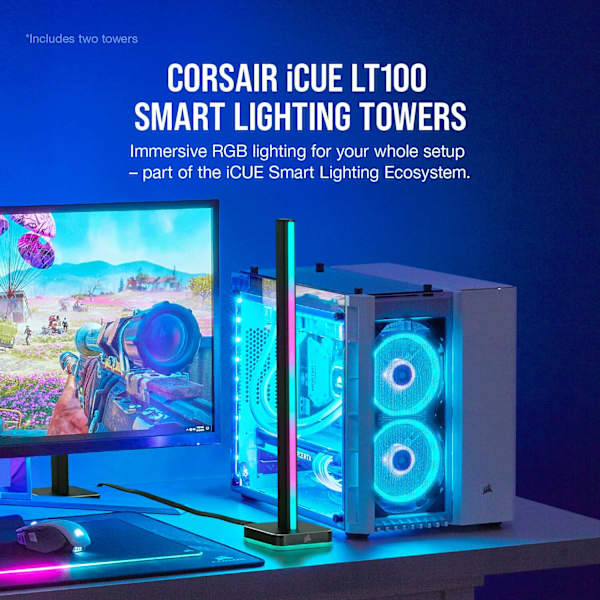 iCUE LT100 Smart Lighting Towers Starter Kit (Refurbished)