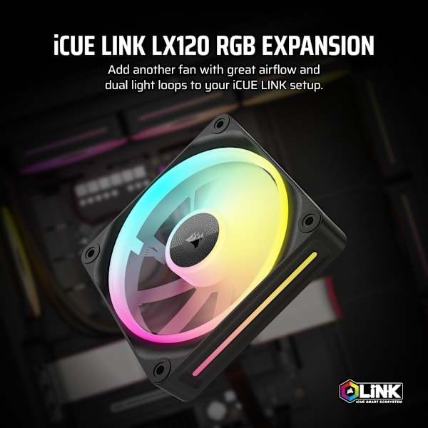 iCUE LINK LX120 RGB 120mm PWM Single Fan Expansion (Revival Series)