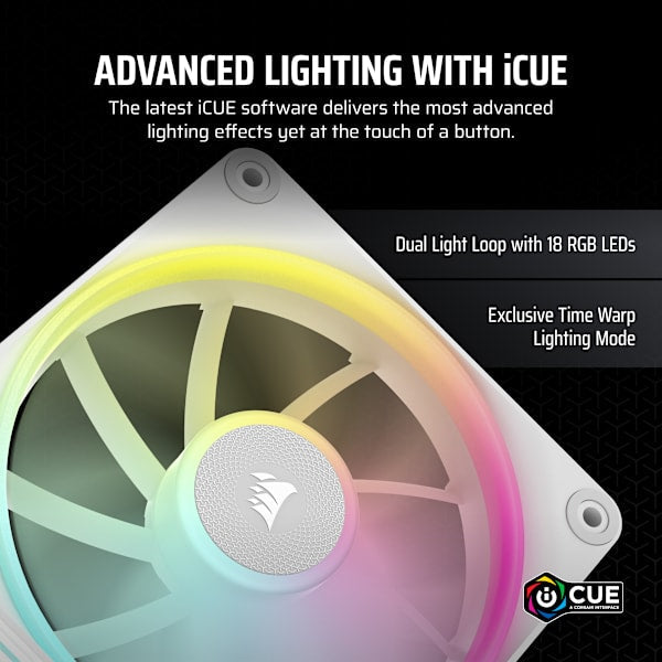 iCUE LINK LX120 RGB 120mm PWM Single Fan Expansion - White (Revival Series)