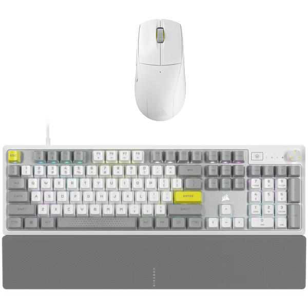 Corsair White Gaming Bundle - M75 Air Wireless Mouse and K70 Core Keyboard