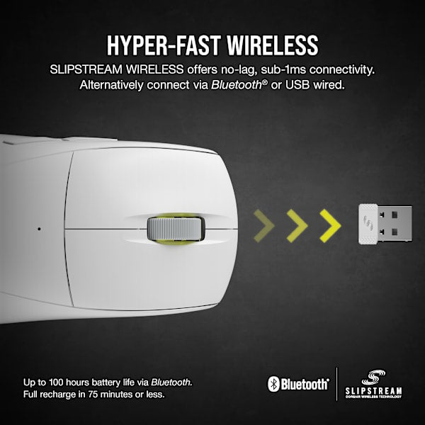 M75 AIR WIRELESS Ultra-Lightweight Gaming Mouse — White (Revival Series)