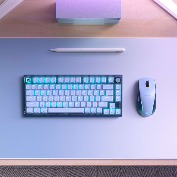 M75 WIRELESS Lightweight RGB Gaming Mouse – Glacier Blue (Revival Series)