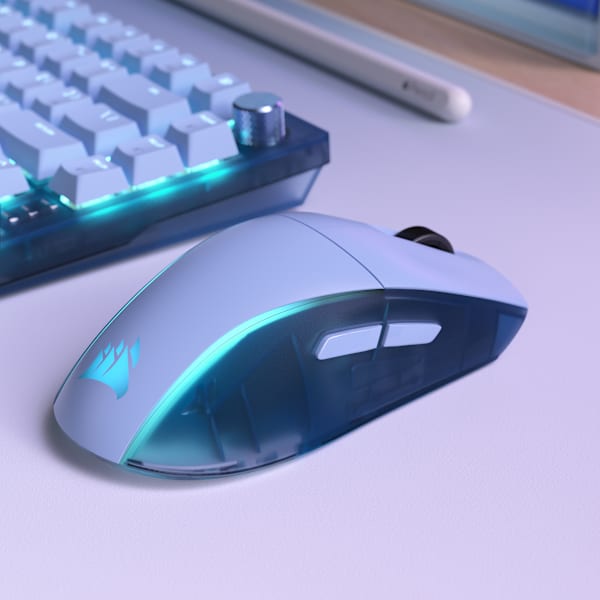 M75 WIRELESS Lightweight RGB Gaming Mouse – Glacier Blue (Revival Series)