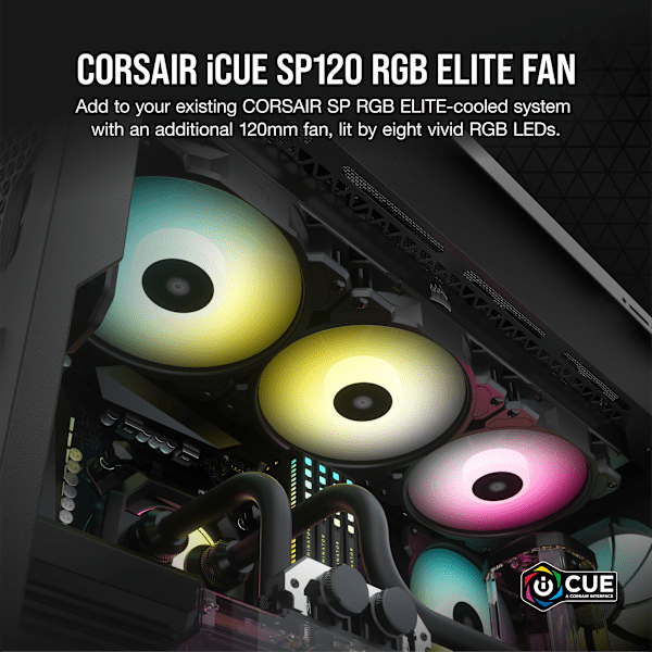 iCUE SP120 RGB ELITE Performance 120mm White PWM Fan — Single Pack (Revival Series)