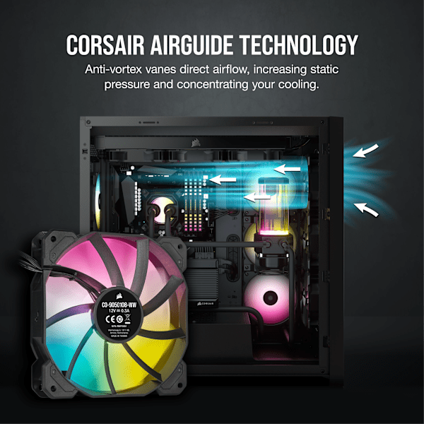 iCUE SP120 RGB ELITE Performance 120mm White PWM Fan — Single Pack (Revival Series)
