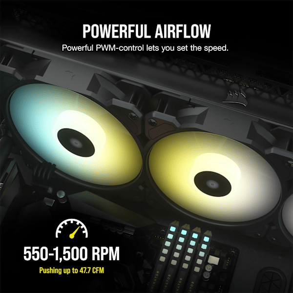 iCUE SP120 RGB ELITE Performance 120mm White PWM Fan — Single Pack (Revival Series)
