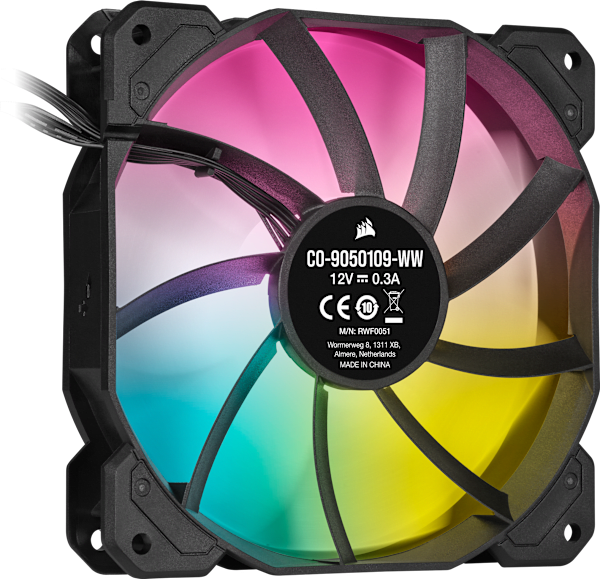 iCUE SP120 RGB ELITE Performance 120mm PWM Fan — Triple Pack with Lighting Node CORE