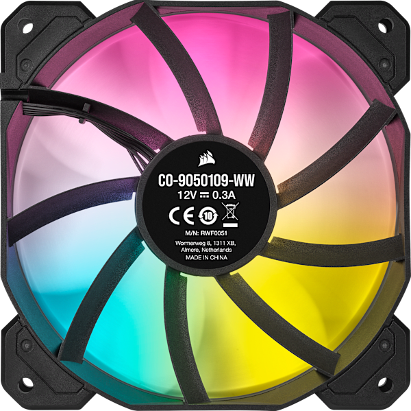 iCUE SP120 RGB ELITE Performance 120mm PWM Fan — Triple Pack with Lighting Node CORE
