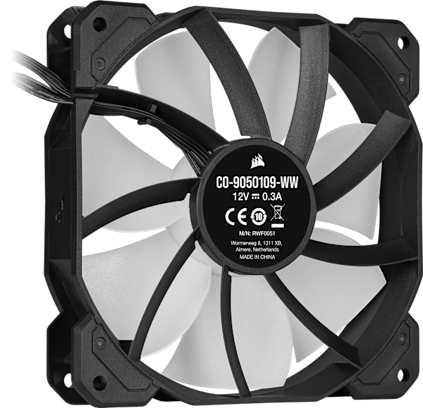 iCUE SP120 RGB ELITE Performance 120mm PWM Fan — Triple Pack with Lighting Node CORE