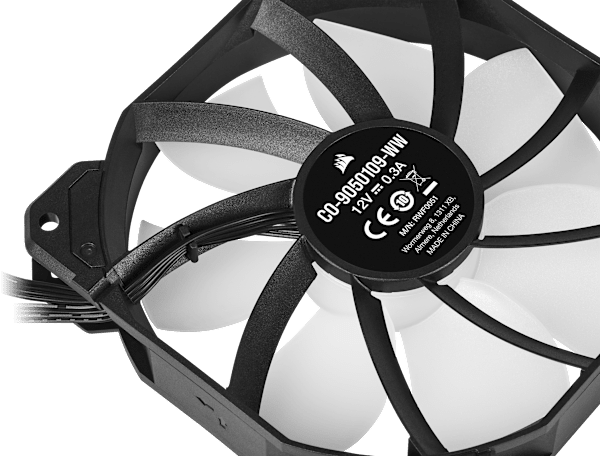 iCUE SP120 RGB ELITE Performance 120mm PWM Fan — Triple Pack with Lighting Node CORE