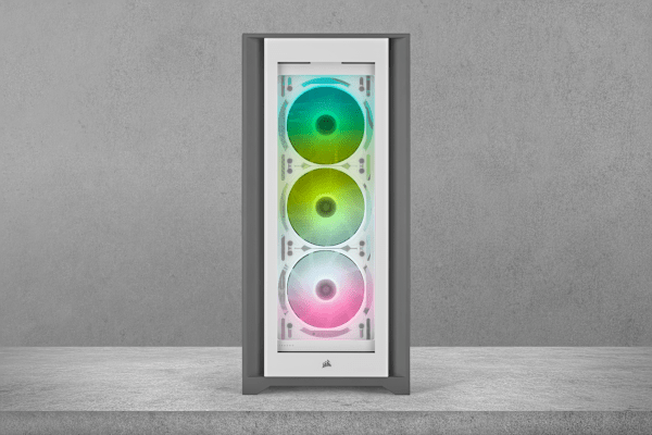 iCUE SP120 RGB ELITE Performance 120mm White PWM Fan — Triple Pack with Lighting Node CORE (Revival Series)