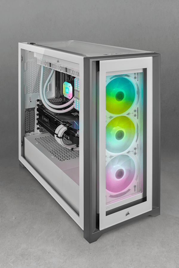 iCUE SP120 RGB ELITE Performance 120mm White PWM Fan — Triple Pack with Lighting Node CORE (Revival Series)