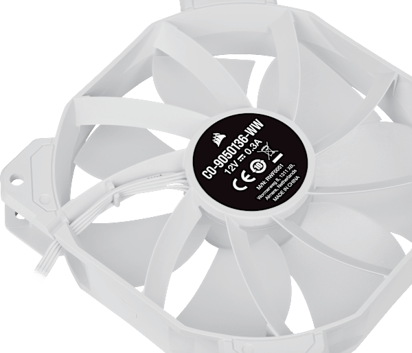 iCUE SP120 RGB ELITE Performance 120mm White PWM Fan — Triple Pack with Lighting Node CORE (Revival Series)