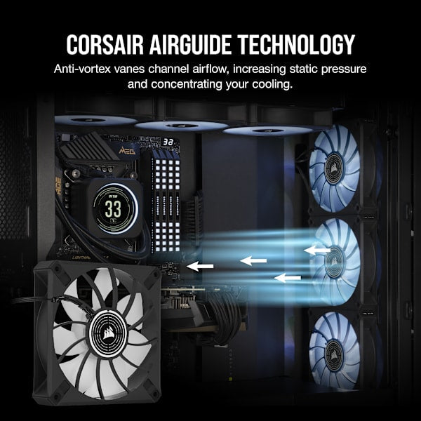 ML120 LED ELITE White Premium 120mm PWM Magnetic Levitation Fan