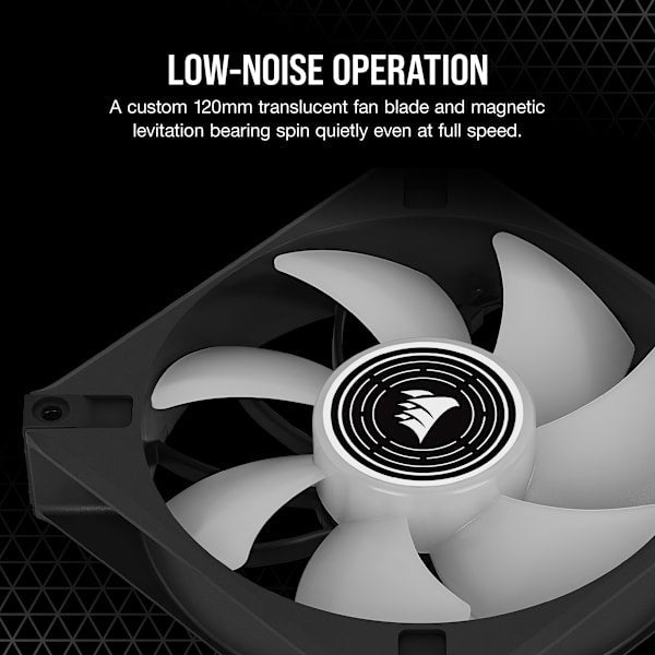 ML120 LED ELITE White Premium 120mm PWM Magnetic Levitation Fan