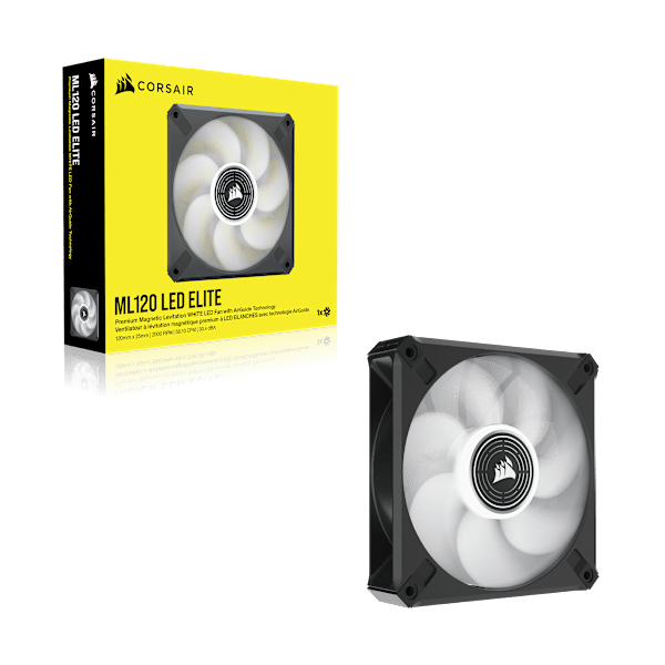 ML120 LED ELITE White Premium 120mm PWM Magnetic Levitation Fan