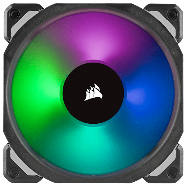 Corsair ML120 PRO RGB, 120mm Premium Magnetic Levitation RGB LED PWM Fan, 3 Fan Pack, Lighting Node PRO (Refurbished)