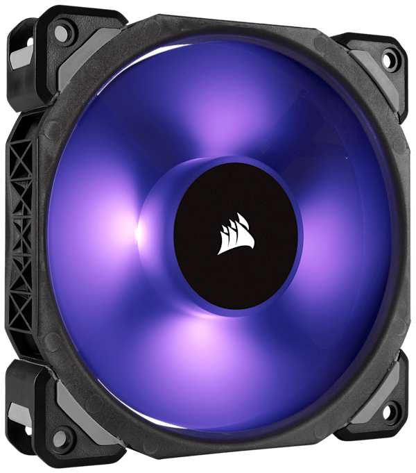 Corsair ML120 PRO RGB, 120mm Premium Magnetic Levitation RGB LED PWM Fan, 3 Fan Pack, Lighting Node PRO (Refurbished)