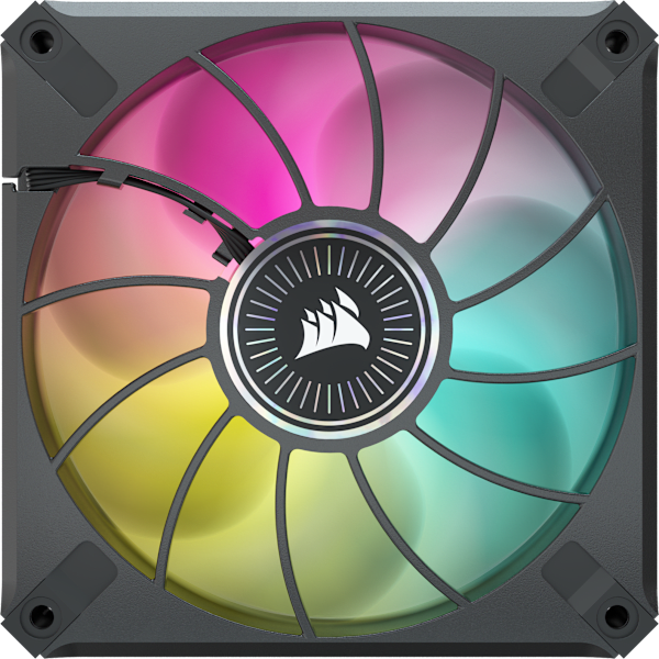 iCUE ML120 RGB ELITE Premium 120mm PWM Magnetic Levitation Fan — Triple Fan Kit with iCUE Lighting Node CORE (Refurbished)