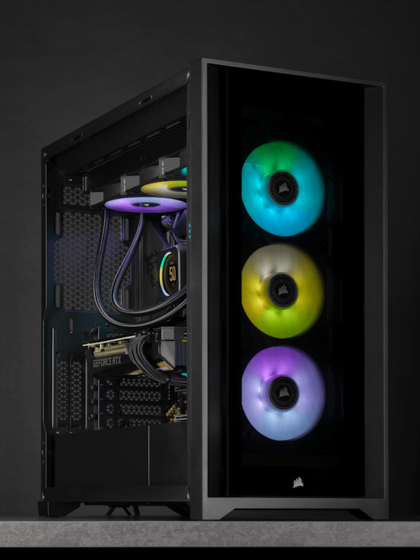 iCUE ML120 RGB ELITE Premium 120mm PWM Magnetic Levitation Fan — Triple Fan Kit with iCUE Lighting Node CORE (Refurbished)