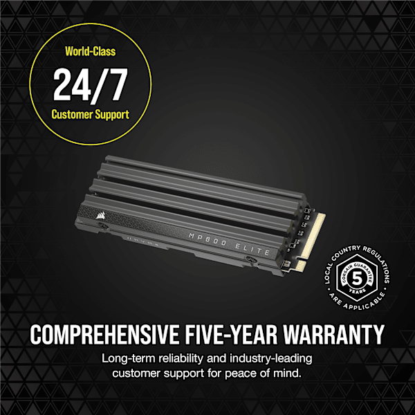 MP600 ELITE 1TB PCIe Gen4 x4 NVMe 1.4 M.2 SSD with Heatsink