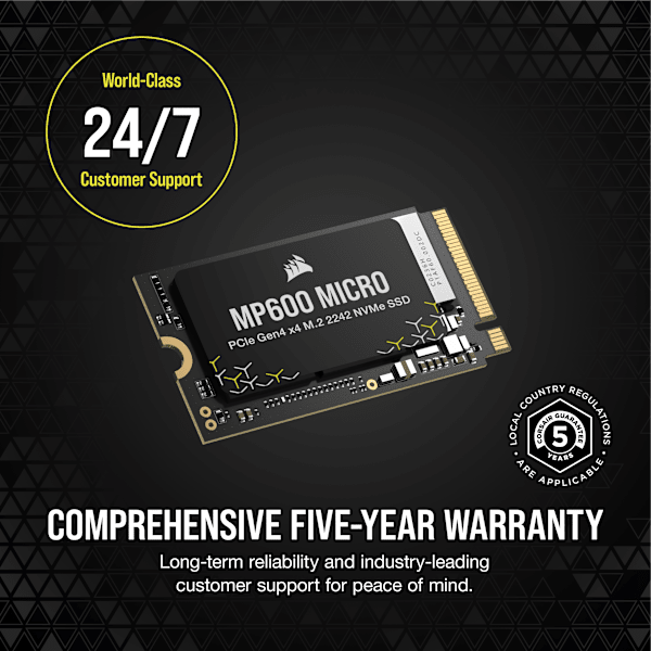 MP600 MICRO 1TB PCIe 4.0 (Gen4) x4 NVMe M.2 2242 SSD
