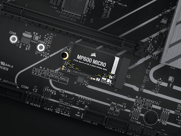 MP600 MICRO 1TB PCIe 4.0 (Gen4) x4 NVMe M.2 2242 SSD