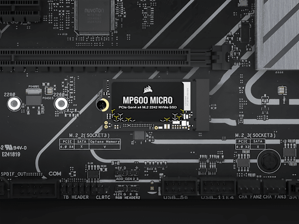 MP600 MICRO 1TB PCIe 4.0 (Gen4) x4 NVMe M.2 2242 SSD