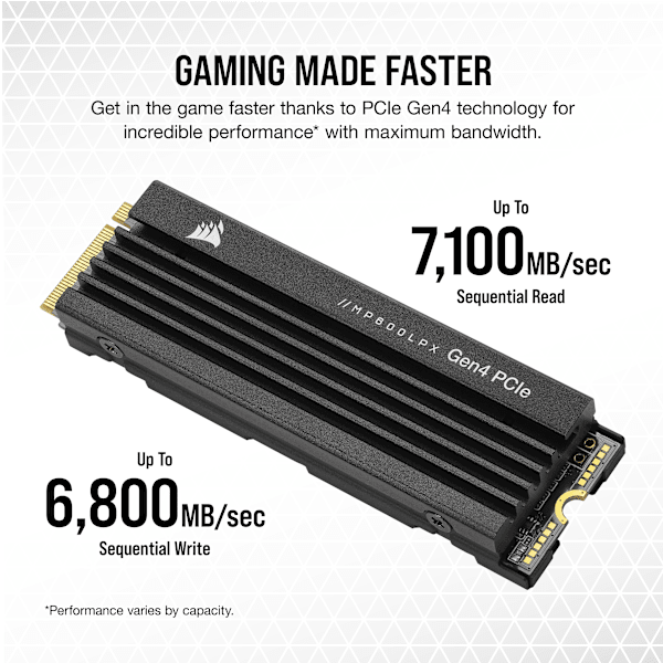 MP600 PRO LPX 2TB PCIe Gen4 x4 NVMe M.2 SSD - PS5* Compatible (Refurbished)