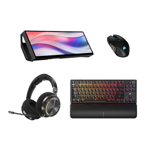 Productivity Workspace Pack: Corsair Xeneon Edge, K70 Core TKL, Scimitar Elite Wireless & Virtuoso MAX for efficient workflows