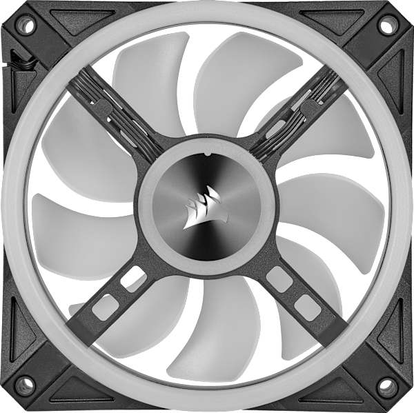 iCUE QL120 RGB 120mm PWM Triple Fan with Lighting Node CORE (Revival Series)