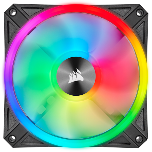 iCUE QL120 RGB 120mm PWM Triple Fan with Lighting Node CORE (Revival Series)