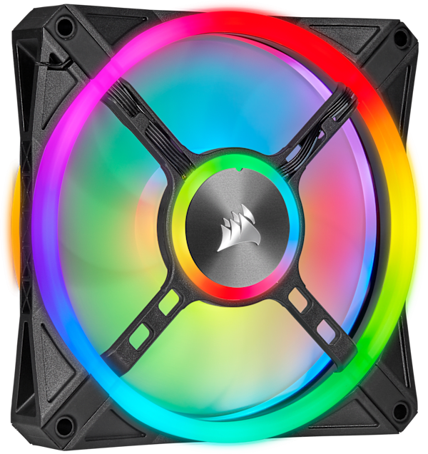 iCUE QL120 RGB 120mm PWM Triple Fan with Lighting Node CORE (Revival Series)