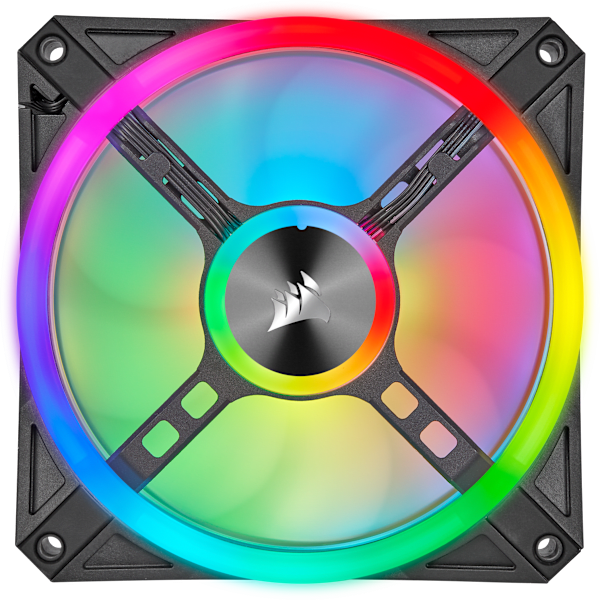 iCUE QL120 RGB 120mm PWM Triple Fan with Lighting Node CORE (Revival Series)
