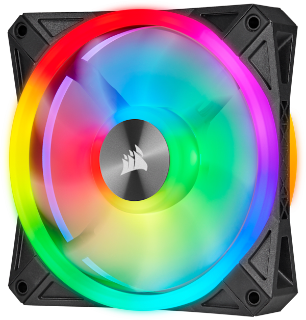 iCUE QL120 RGB 120mm PWM Triple Fan with Lighting Node CORE (Revival Series)