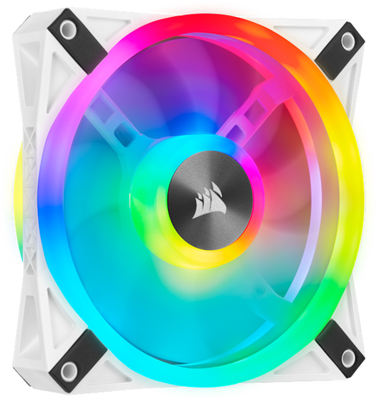 iCUE QL120 RGB 120mm PWM White Fan — Single Pack (Revival Series)