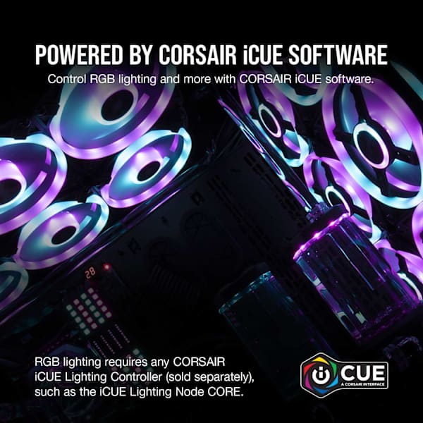 iCUE QL120 RGB 120mm PWM White Fan — Single Pack (Revival Series)