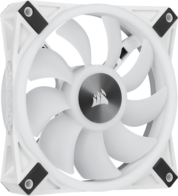 iCUE QL120 RGB 120mm PWM White Fan — Triple Fan Kit with Lighting Node CORE (Revival Series)