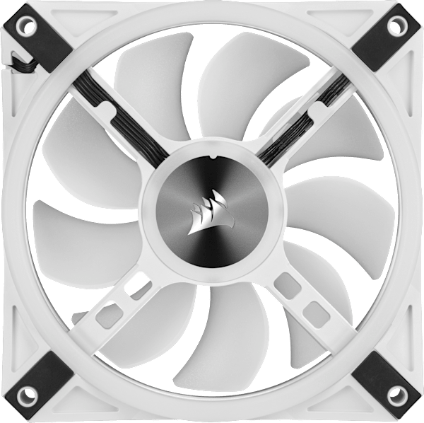 iCUE QL120 RGB 120mm PWM White Fan — Triple Fan Kit with Lighting Node CORE (Revival Series)