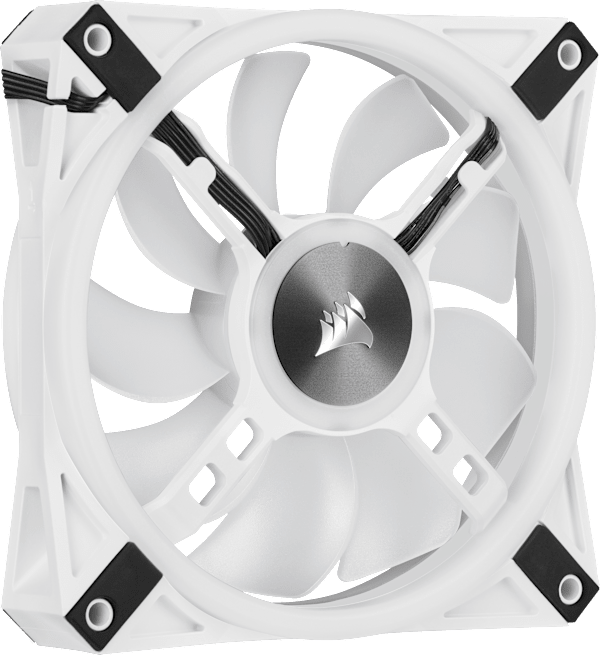 iCUE QL120 RGB 120mm PWM White Fan — Triple Fan Kit with Lighting Node CORE (Revival Series)