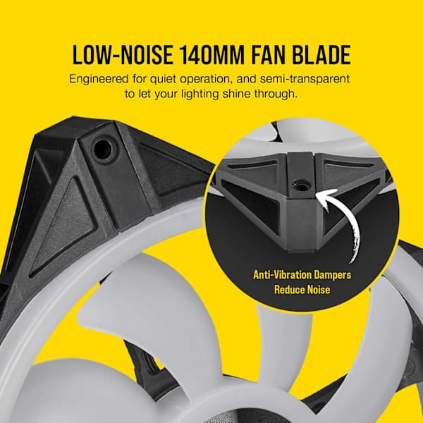iCUE QL140 RGB 140mm PWM Dual Fan Kit with Lighting Node CORE (Revival Series)